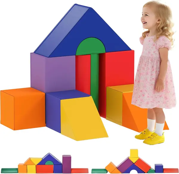 11 TLG. Schaumstoff Bausteine Kinder Softbausteine