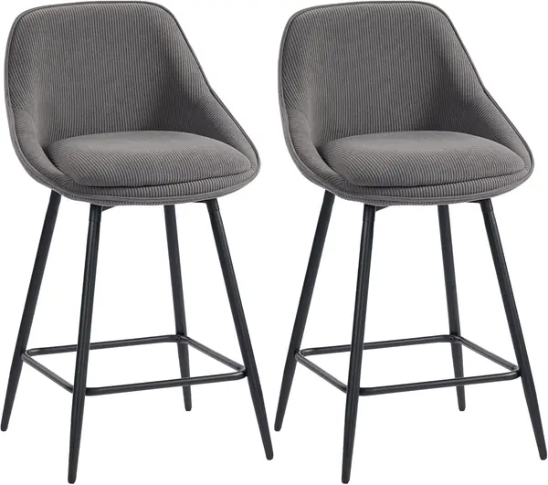 Barhocker 2er Set Drehbar Tresenhocker Barstuhl mit
