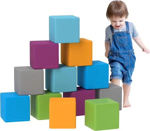 Bausteinset 12er-Set Schaumstoff Bausteine Bauklötze