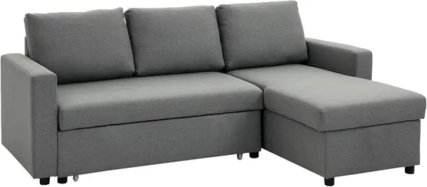 Ecksofa mit Schlaffunktion Stauraum Eckcouch mit