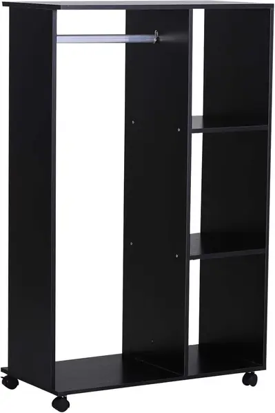 Kleiderschrank auf Rollen, Mobile Garderobe, 1…