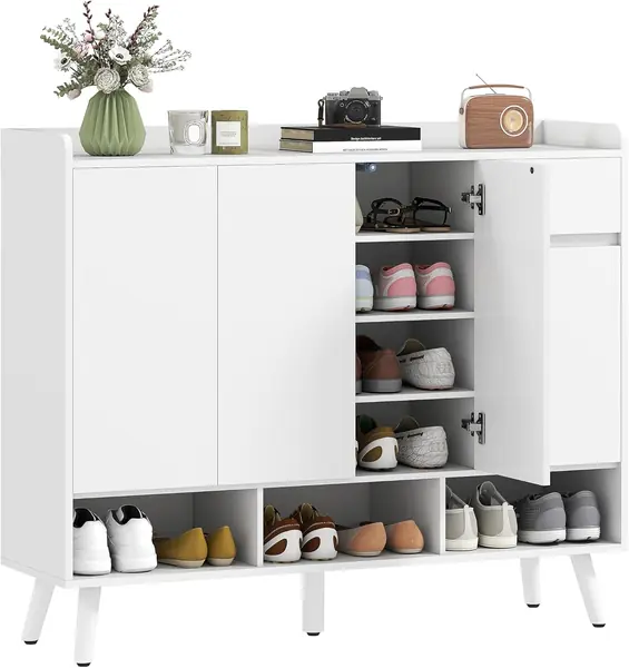 Schuhschrank mit 4 Tür – Weiß