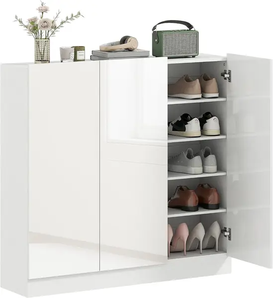 Schuhschrank – Belüftungslöchern, Hochglanztüren