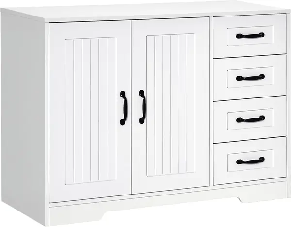 Sideboard – Beistellschrank mit 4 Schubladen, 2 Türen