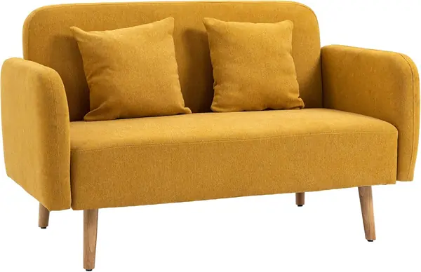 Sofa 2 Sitzer Couch mit 2 Wurfkissen